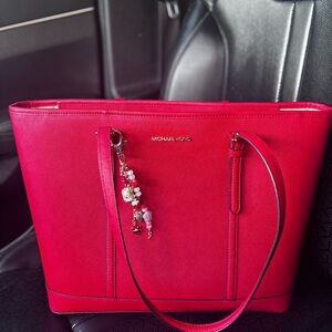 Michael Kors Red Tote Bag
